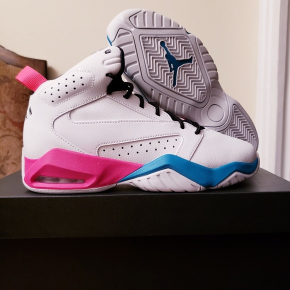 jordan white pink blue